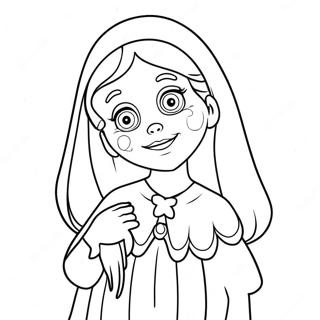 Molly Mcgee With A Colorful Ghost Coloring Page 71563-57491