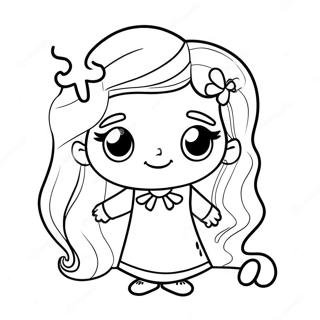 Molly Mcgee With A Colorful Ghost Coloring Page 71563-57492