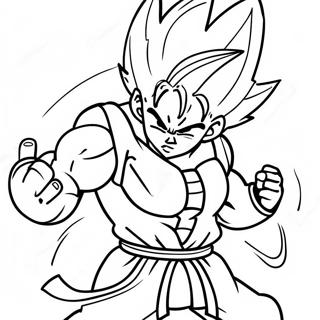 Goku In Action Pose Coloring Page 71593-57516