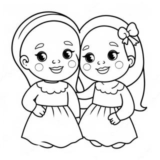 Cute Sisters Lol Coloring Page 71603-57519