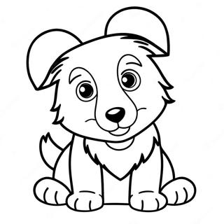 Playful Collie Puppy Coloring Page 71613-57529