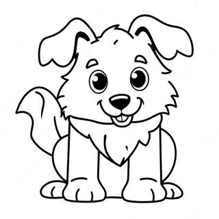 Playful Collie Puppy Coloring Page 71613-57532