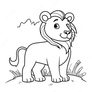 Lion And Lamb Coloring Pages