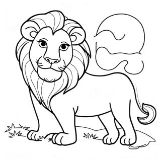 Lion And Lamb Coloring Page 71622-57528