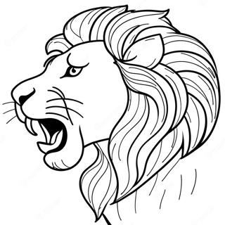 Majestic Lion Roaring Coloring Page 71623-57533