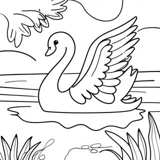 Swan Lake Coloring Page 71632-57540