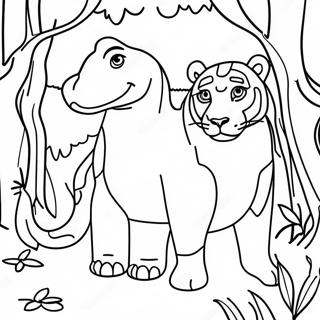 Jungle Camouflage Animals Coloring Page 71643-57549