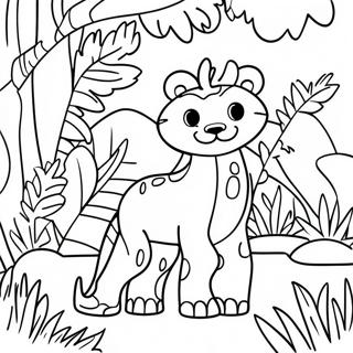 Jungle Camouflage Animals Coloring Page 71643-57551