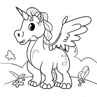 Unicorn Dinosaur Coloring Pages