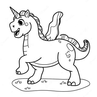 Unicorn Dinosaur Coloring Page 71662-57563