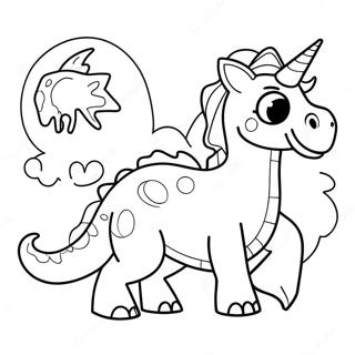 Unicorn Dinosaur Coloring Page 71662-57564