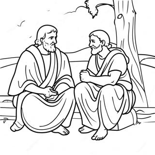 Acts 3 Peter And John Coloring Page 71673-57573