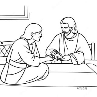 Acts 3 Peter And John Coloring Page 71673-57575