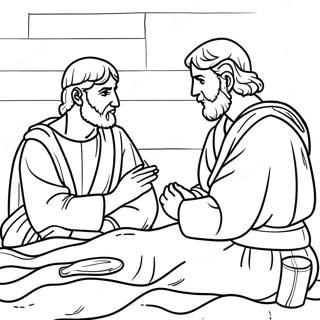 Acts 3 Peter And John Coloring Page 71673-57576