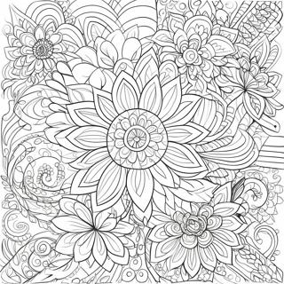 Intricate Floral Patterns Coloring Page 71693-57590