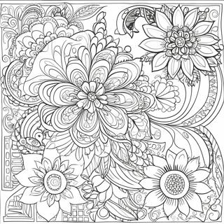 Intricate Floral Patterns Coloring Page 71693-57591