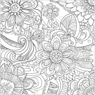 Intricate Floral Patterns Coloring Page 71693-57592