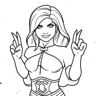 Alexa Bliss In Action Coloring Page 71703-57597