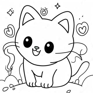 Kawaii Cute Cat Coloring Page 71712-57604