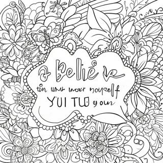 Believe In Yourself Coloring Pages