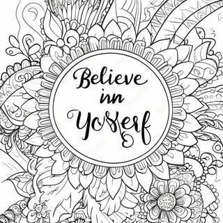 Believe In Yourself Inspirational Quote Coloring Page 71732-57618