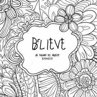 Believe In Yourself Inspirational Quote Coloring Page 71732-57620