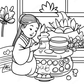 Hinamatsuri Coloring Pages