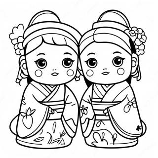 Colorful Hinamatsuri Dolls Coloring Page 71743-57630