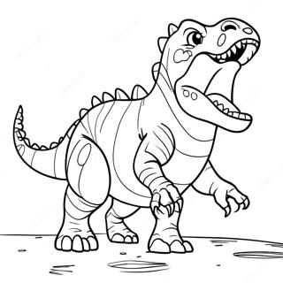 Fierce Giganotosaurus Roaring Coloring Page 71753-57637