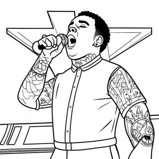 Kevin Gates Performing On Stage Coloring Page 71783-57658