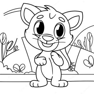 Adventurous Talking Tom Coloring Page 7182-5894