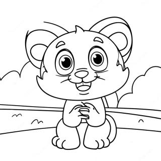 Adventurous Talking Tom Coloring Page 7182-5896