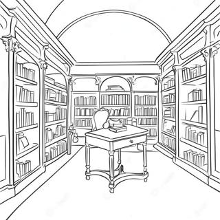 Charming La Prade Library Coloring Page 71833-57701