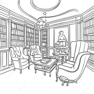 Charming La Prade Library Coloring Page 71833-57704