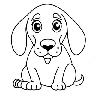 Playful Bloodhound Puppy Coloring Page 71843-57709