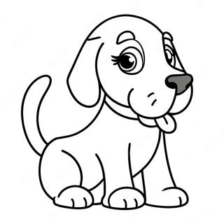 Playful Bloodhound Puppy Coloring Page 71843-57711