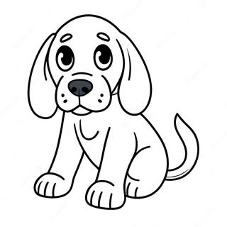 Playful Bloodhound Puppy Coloring Page 71843-57712