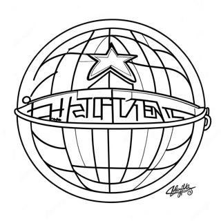 Harlem Globetrotters Logo Coloring Page 71932-57778