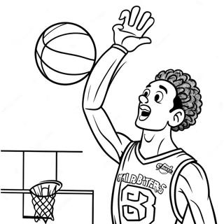 Harlem Globetrotters Basketball Trick Shots Coloring Page 71933-57786