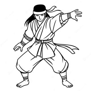 Neji In Battle Stance Coloring Page 71953-57797