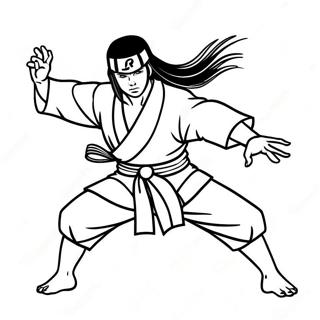 Neji In Battle Stance Coloring Page 71953-57798