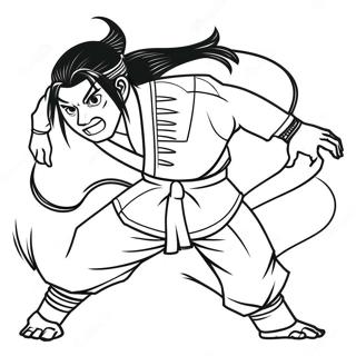 Neji In Battle Stance Coloring Page 71953-57799