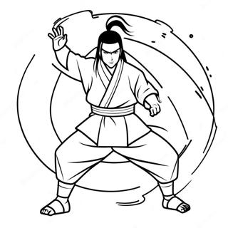 Neji In Battle Stance Coloring Page 71953-57800