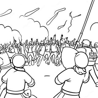 Riot Coloring Pages