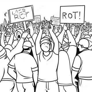 Colorful Riot Protesters Coloring Page 71963-57805