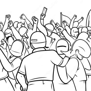 Colorful Riot Protesters Coloring Page 71963-57806