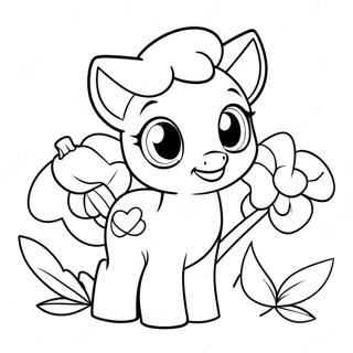 Cute Apple Bloom With Flowers Coloring Page 71973-57814