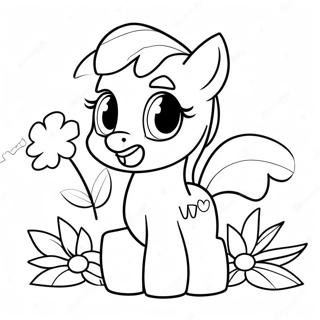 Cute Apple Bloom With Flowers Coloring Page 71973-57815