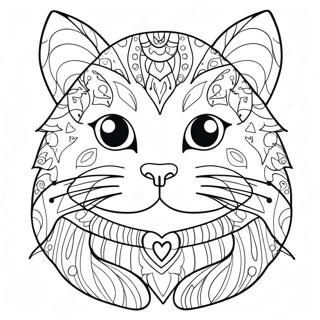 Cute Cat Head Coloring Page 71992-57826