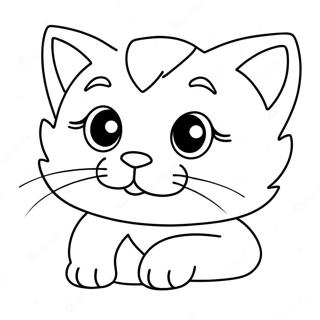 Playful Kitten Head Coloring Page 71993-57829